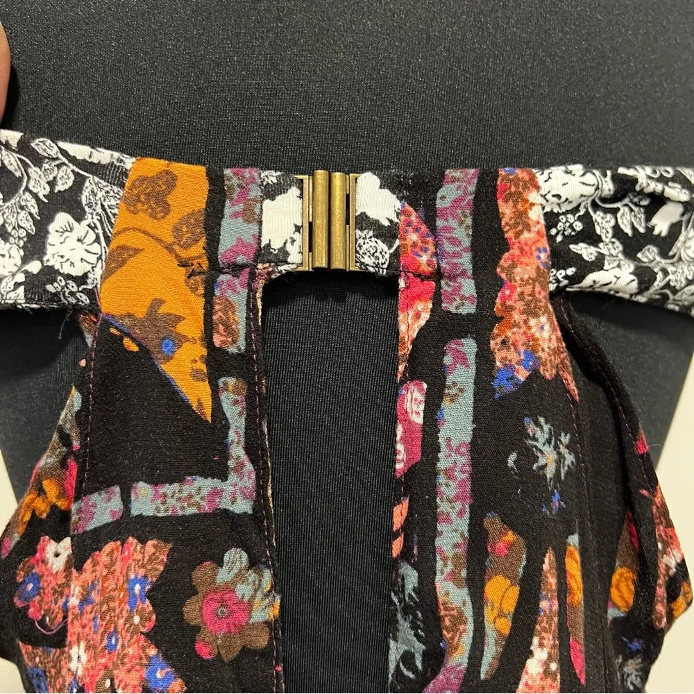 Free People Patchwork Maxi Dress in Black, Pink, Orange and Purple - Picture 13 of 16